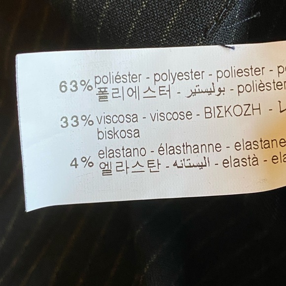 NWT. Zara Black/Ecru Viscose Blend Pinstripe Midi Dress. Size M. - Picture 8 of 9